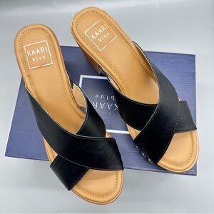 Kaari Blue Aries Black Heeled Sandals – Women’s Size 8.5 Medium New in Box